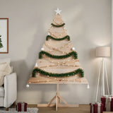 Vidaxl kerstdecoratie kerstboom 180 cm massief hout