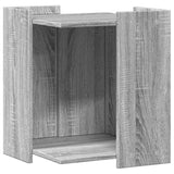Vidaxxl litière pour chat 42x42x51 cm bois fini gris couleur chêne sonoma