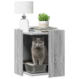 Vidaxxl litière pour chat 42x42x51 cm bois fini gris couleur chêne sonoma