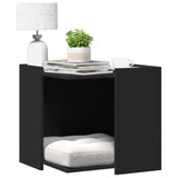 Vidaxl Kattenbakkast 53x53x51 cm Black in legno elaborato