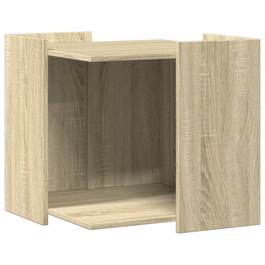 Vidaxl kattenbakkast 53x53x51 cm bewerkt hout sonoma eikenkleurig