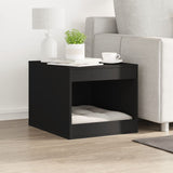 Vidaxx bac à litière pour chat 47x59x42 cm bois fini noir