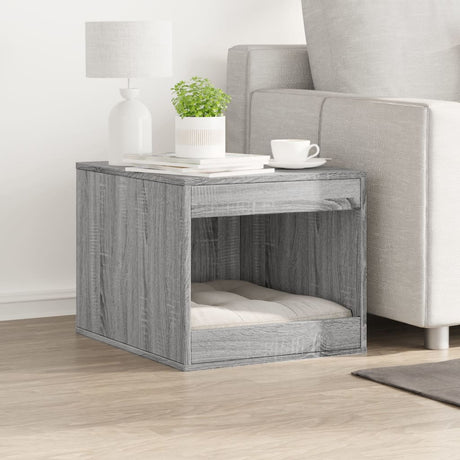 Vidaxxl litière pour chat 47x59x42 cm bois d'ingénierie gris coloris chêne sonoma