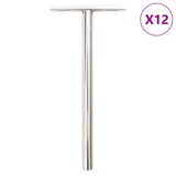 Vidaxx supports d'étagère flottants 12pcs invisibles ø10x150 mm acier au carbone