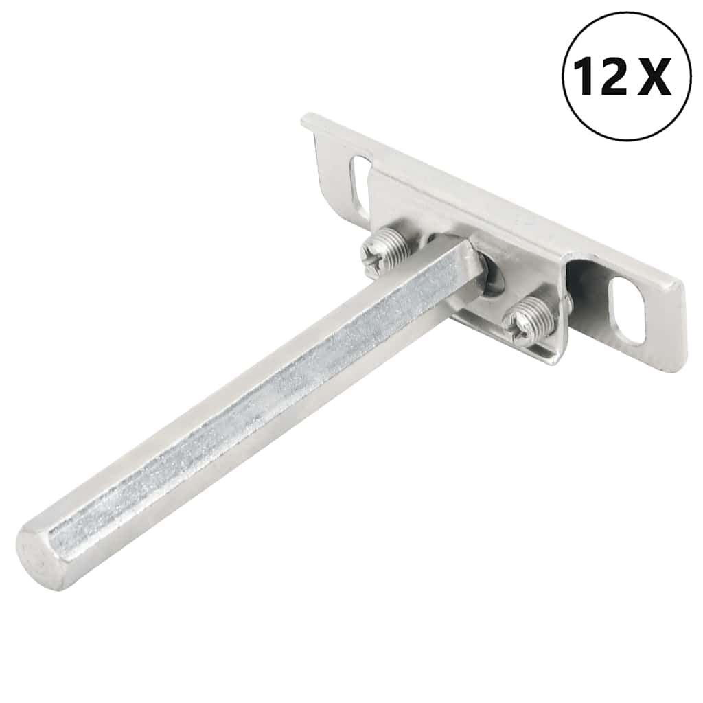 Vidaxx supports d'étagère flottants 12pcs invisibles ø12x100 mm acier au carbone