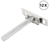 Vidaxx supports d'étagère flottants 12pcs invisibles ø12x100 mm acier au carbone