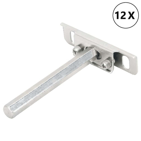 Vidaxx supports d'étagère flottants 12pcs invisibles ø12x100 mm acier au carbone