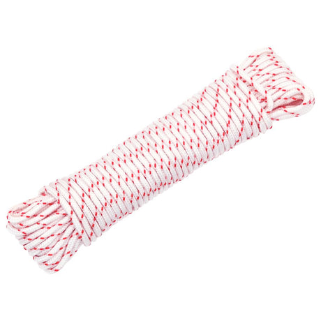 Vidaxl tirette cordon de démarrage blanc et rouge ø3 mm 10 m nylon