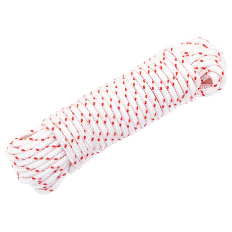 Vidaxl tirette cordon de démarrage blanc et rouge ø4 mm 10 m nylon
