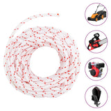 Vidaxl tirette cordon de démarrage blanc et rouge ø4 mm 10 m nylon