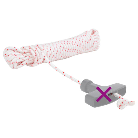 Vidaxl tirette cordon de démarrage blanc et rouge ø5 mm 10 m nylon