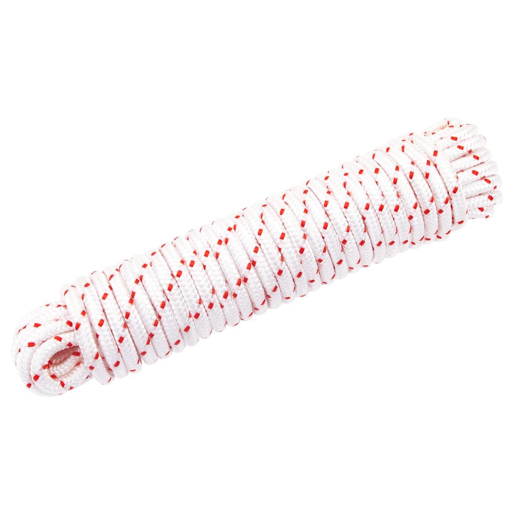 Vidaxl tirette cordon de démarrage blanc et rouge ø6 mm 10 m nylon