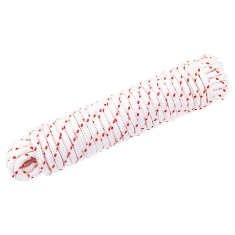Vidaxl tirette cordon de démarrage blanc et rouge ø6 mm 10 m nylon