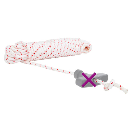 Vidaxl tirette cordon de démarrage blanc et rouge ø6 mm 10 m nylon
