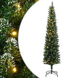 VidaXL Sapin de Noël artificiel étroit avec 150 LED 120 cm