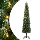 VidaXL Sapin de Noël artificiel étroit avec 300 LED 210 cm