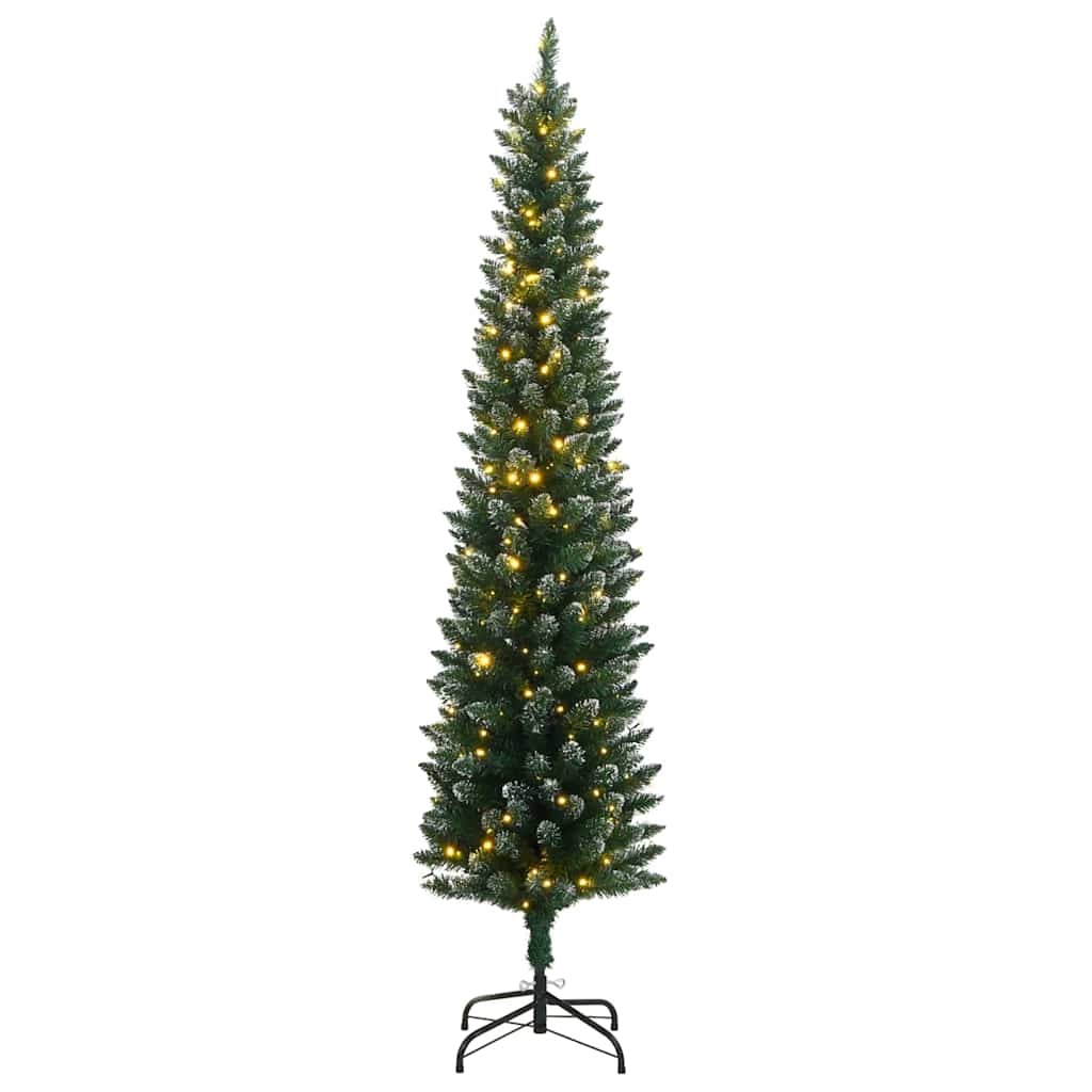 VidaXL Sapin de Noël artificiel étroit avec 300 LED 210 cm