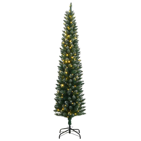 Vidaxx sapin de Noël artificiel étroit avec 300 LED 210 cm