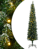VidaXL Sapin de Noël artificiel étroit avec 300 LED 240 cm