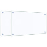 VidaXL Pare-éclaboussures de cuisine 2 pcs 70x40 cm verre trempé transparent
