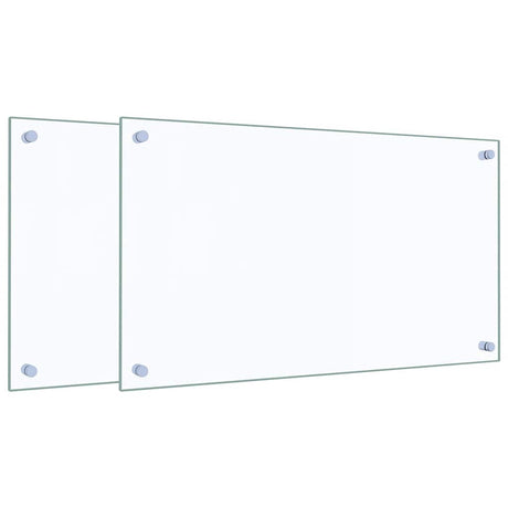 VidaXL Pare-éclaboussures de cuisine 2 pcs 70x40 cm verre trempé transparent