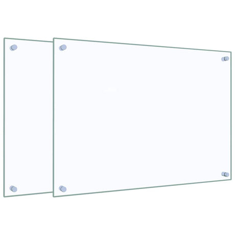 VidaXL Pare-éclaboussures de cuisine 2 pcs 70x50 cm verre trempé transparent