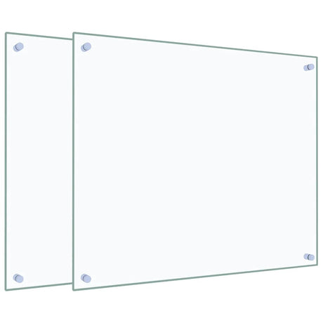 VidaXL Pare-éclaboussures de cuisine 2 pcs 70x60 cm verre trempé transparent