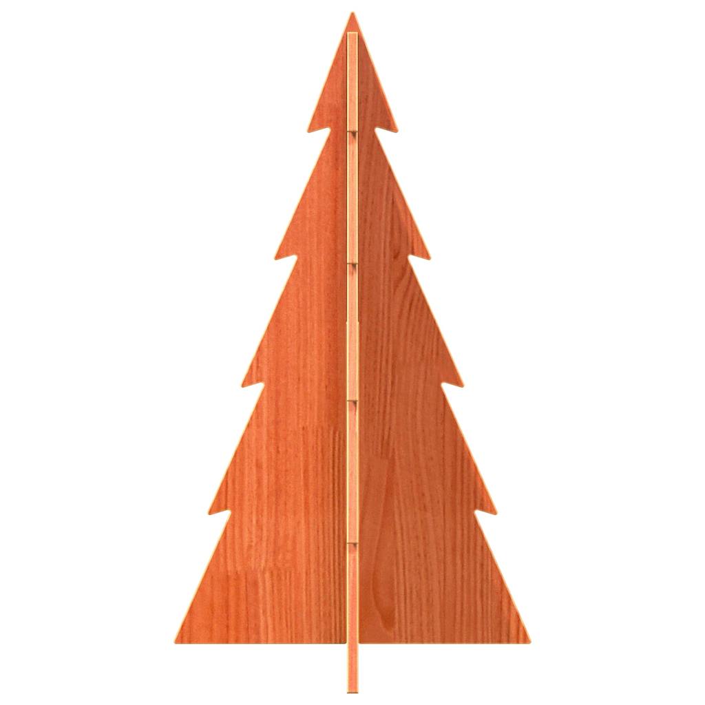Vidaxx Décoration de Noël Sapin de Noël 80 cm en bois de pin massif, marron lavé