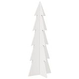 Vidaxx décoration de Noël sapin de Noël 112 cm bois de pin massif blanc