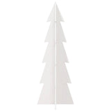 Vidaxx décoration de Noël sapin de Noël 112 cm bois de pin massif blanc