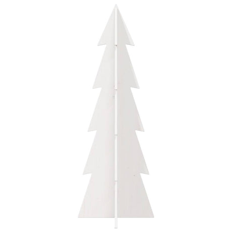 Vidaxx décoration de Noël sapin de Noël 112 cm bois de pin massif blanc