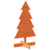 Vidaxx Décoration de Noël Sapin de Noël 80 cm en bois de pin massif, marron lavé