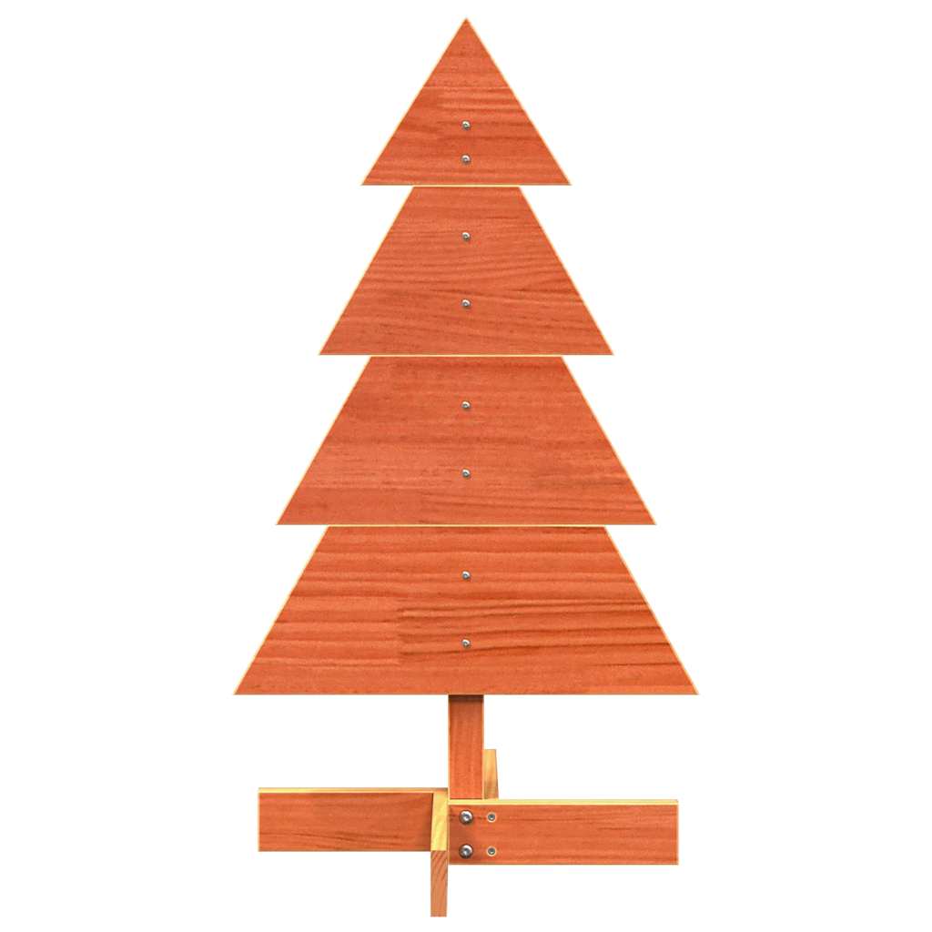 Vidaxx Décoration de Noël Sapin de Noël 80 cm en bois de pin massif, marron lavé
