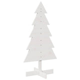 Vidaxx décoration de Noël sapin de Noël 100 cm bois de pin massif blanc