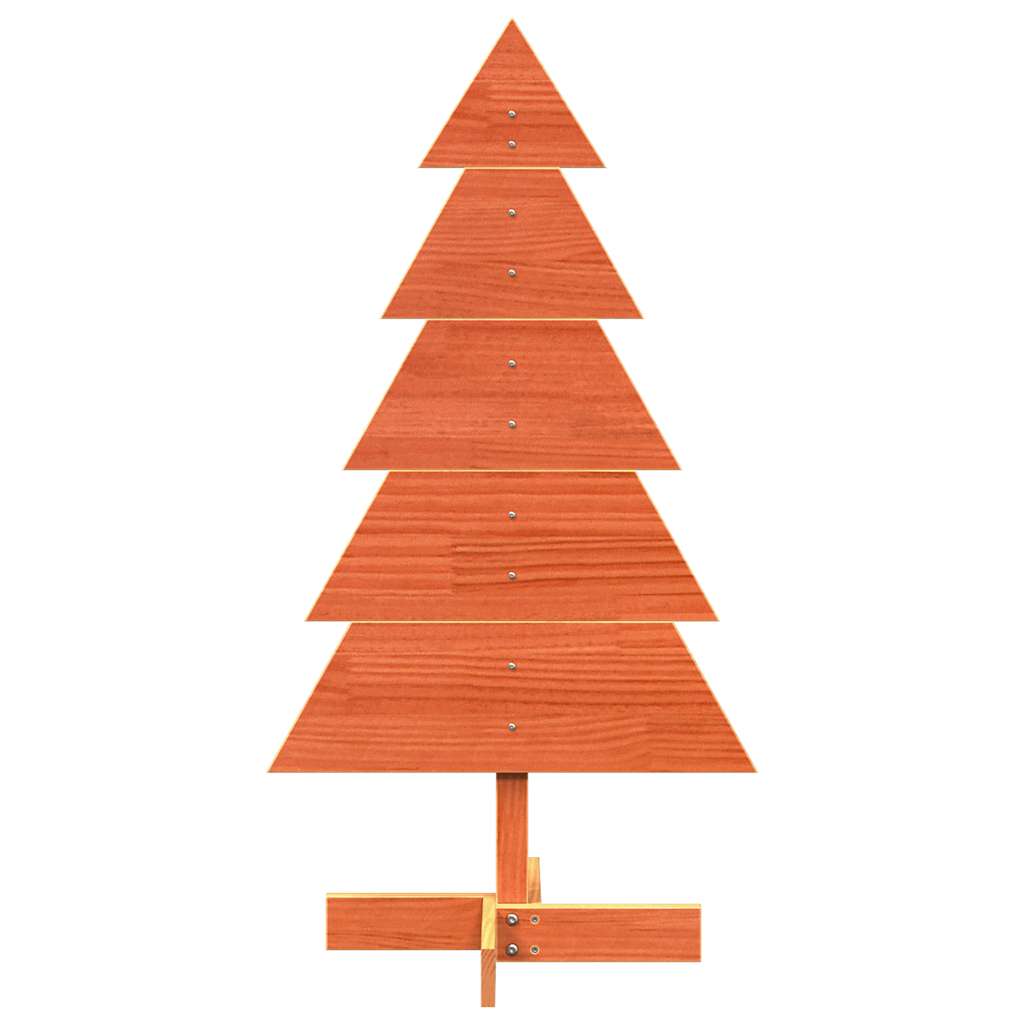 Vidaxx Décoration de Noël Sapin de Noël 100 cm en bois de pin massif, marron lavé