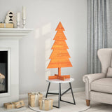 Vidaxx Décoration de Noël Sapin de Noël 100 cm en bois de pin massif, marron lavé