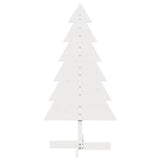 Vidaxl kerstdecoratie kerstboom 120 cm massief grenenhout wit