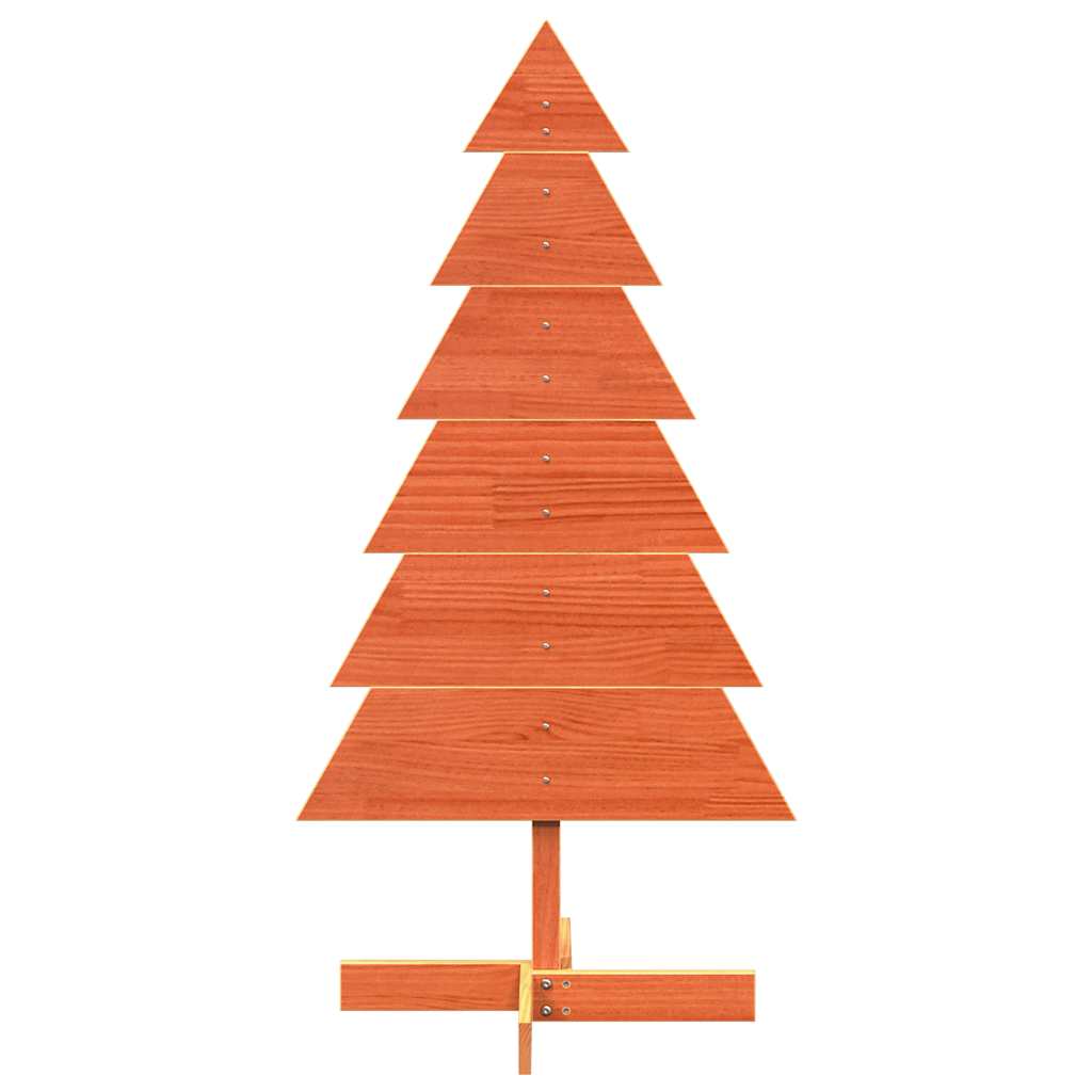 Vidaxx Décoration de Noël Sapin de Noël 120 cm en bois de pin massif, marron lavé