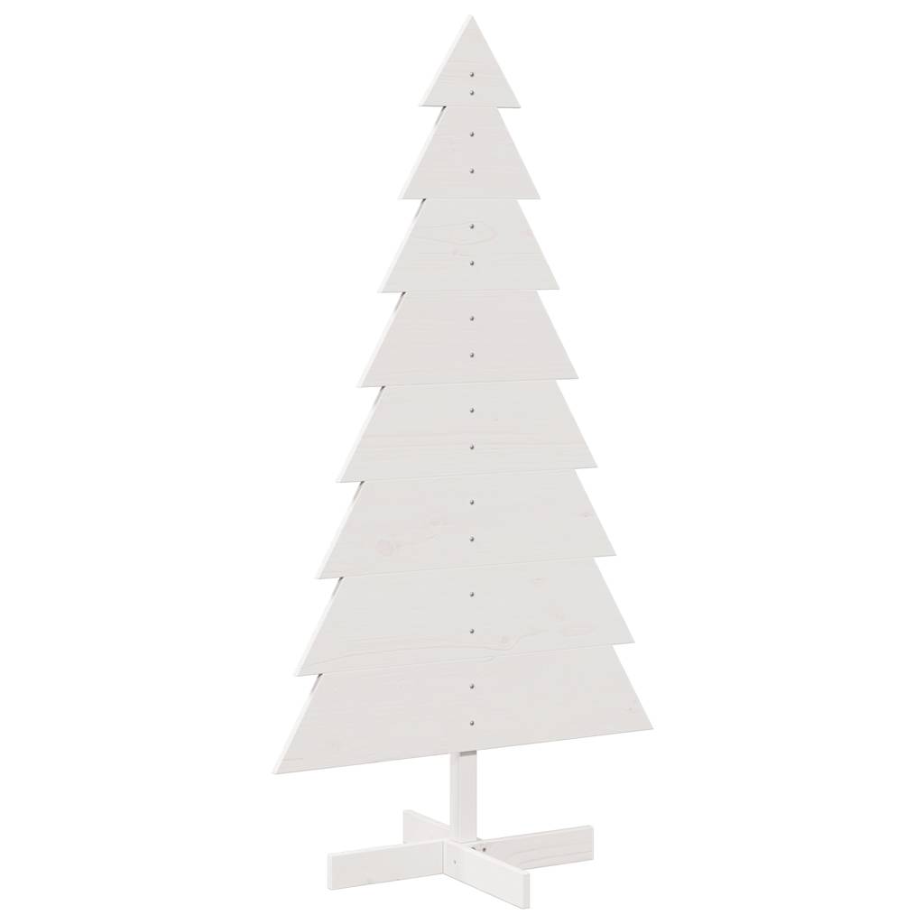 Vidaxx décoration de Noël sapin de Noël 150 cm bois de pin massif blanc
