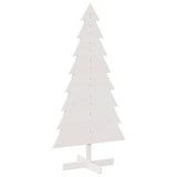 Vidaxx décoration de Noël sapin de Noël 150 cm bois de pin massif blanc