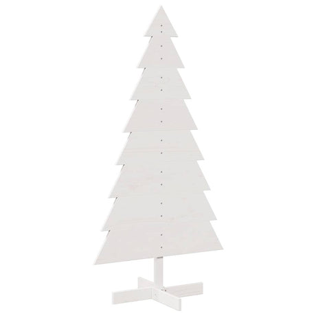 Vidaxx décoration de Noël sapin de Noël 150 cm bois de pin massif blanc