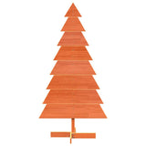 Vidaxl kerstdecoratie kerstboom 150 cm massief grenenhout wasbruin