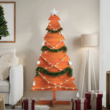 Vidaxx Décoration de Noël Sapin de Noël 150 cm en bois de pin massif, marron lavé