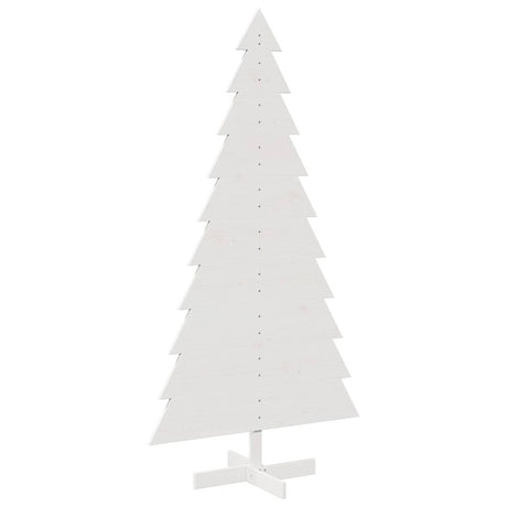 VidaXL décoration de Noël sapin de Noël 180 cm bois de pin massif blanc