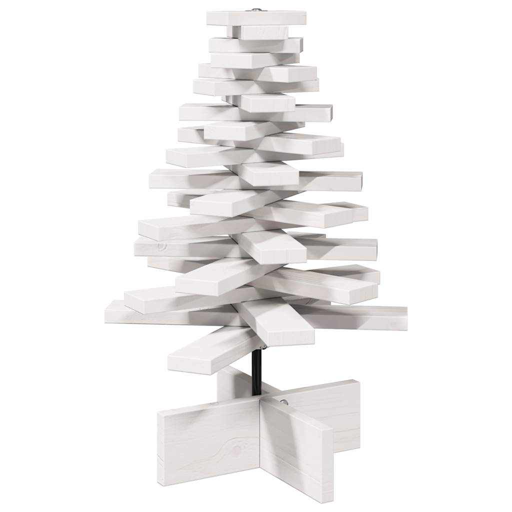 Vidaxx décoration de Noël sapin de Noël 60 cm bois de pin massif blanc