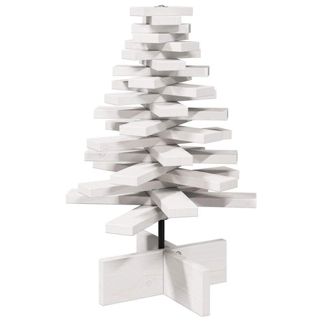 Vidaxx décoration de Noël sapin de Noël 60 cm bois de pin massif blanc