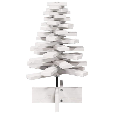 Vidaxx décoration de Noël sapin de Noël 60 cm bois de pin massif blanc