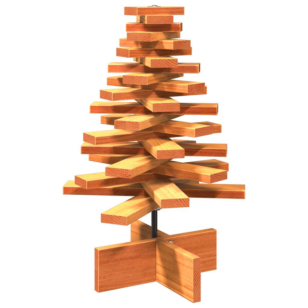Vidaxx Décoration de Noël Sapin de Noël 60 cm en bois de pin massif, marron lavé