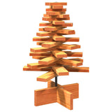 Vidaxl kerstdecoratie kerstboom 60 cm massief grenenhout wasbruin