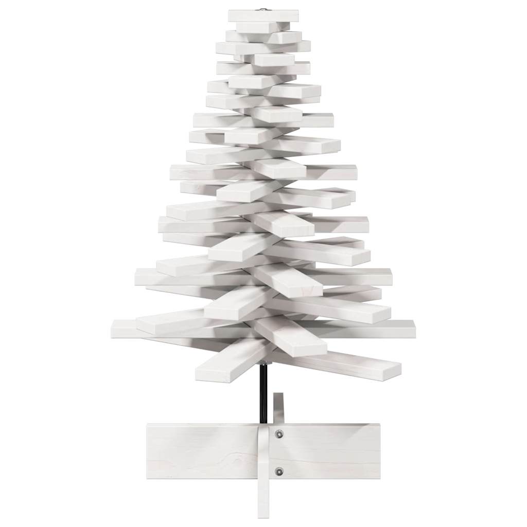 Vidaxx décoration de Noël sapin de Noël 80 cm bois de pin massif blanc